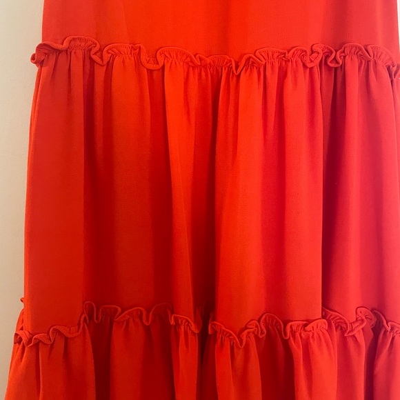 Elliatt Sonnet Ruffled Trapeze Swing Red Dress Size Small in great condition - Picture 3 of 7